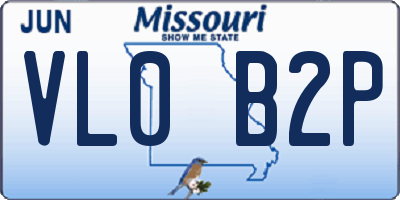 MO license plate VL0B2P