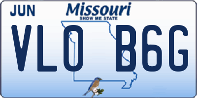 MO license plate VL0B6G