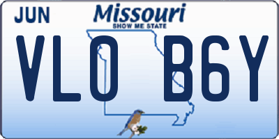 MO license plate VL0B6Y