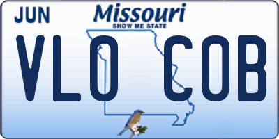 MO license plate VL0C0B