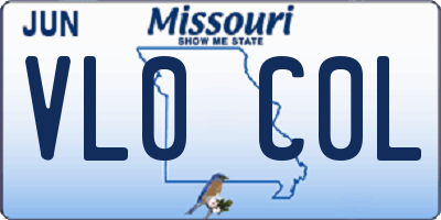 MO license plate VL0C0L