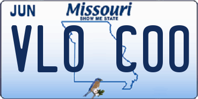 MO license plate VL0C0O