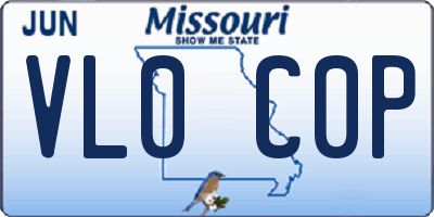 MO license plate VL0C0P