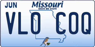 MO license plate VL0C0Q