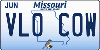 MO license plate VL0C0W