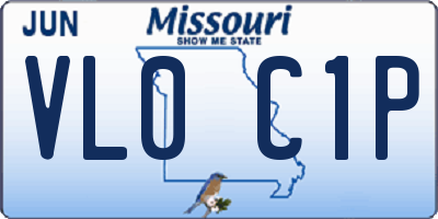 MO license plate VL0C1P