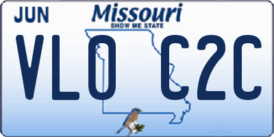 MO license plate VL0C2C