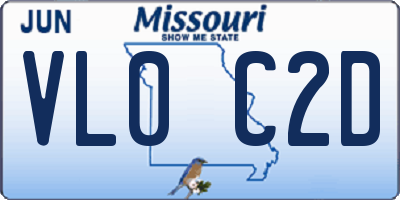 MO license plate VL0C2D