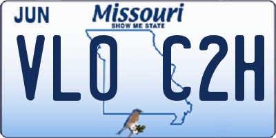 MO license plate VL0C2H
