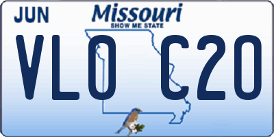 MO license plate VL0C2O