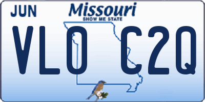 MO license plate VL0C2Q