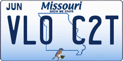 MO license plate VL0C2T