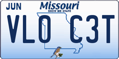 MO license plate VL0C3T