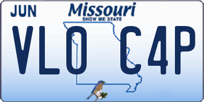 MO license plate VL0C4P