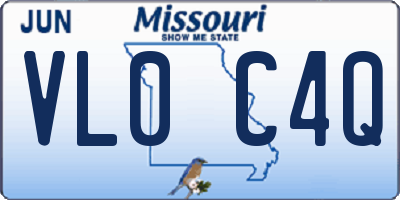 MO license plate VL0C4Q
