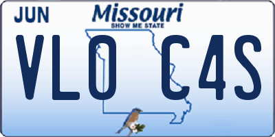 MO license plate VL0C4S