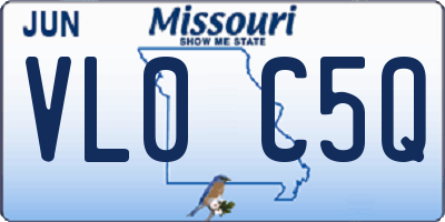 MO license plate VL0C5Q