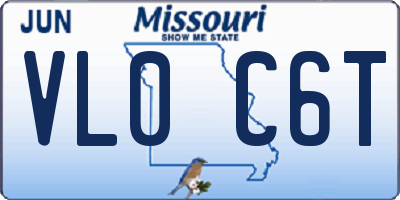 MO license plate VL0C6T