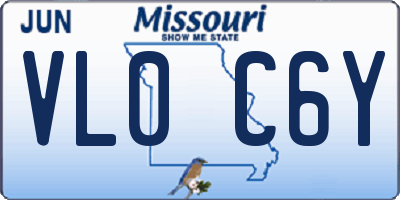 MO license plate VL0C6Y