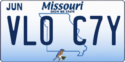 MO license plate VL0C7Y