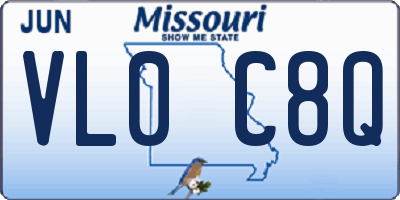 MO license plate VL0C8Q