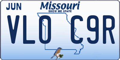 MO license plate VL0C9R
