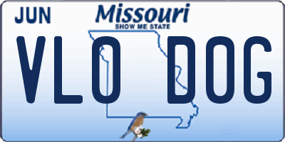 MO license plate VL0D0G