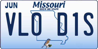 MO license plate VL0D1S