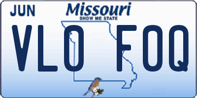 MO license plate VL0F0Q