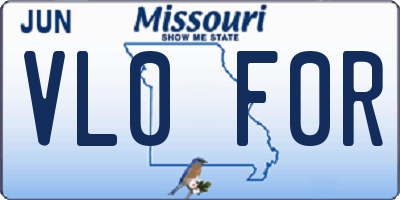 MO license plate VL0F0R