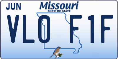 MO license plate VL0F1F
