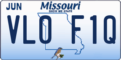 MO license plate VL0F1Q