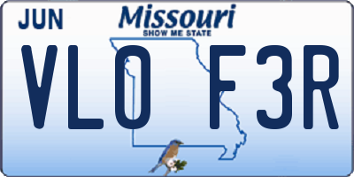 MO license plate VL0F3R