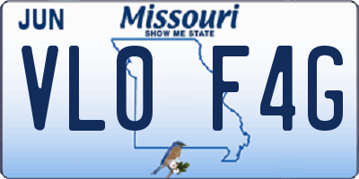 MO license plate VL0F4G