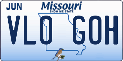 MO license plate VL0G0H