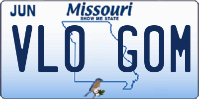 MO license plate VL0G0M