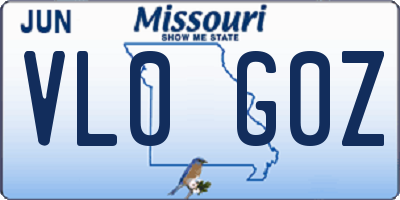 MO license plate VL0G0Z