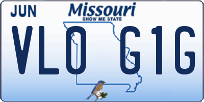 MO license plate VL0G1G