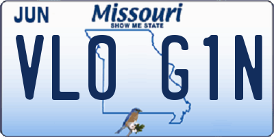 MO license plate VL0G1N