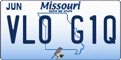 MO license plate VL0G1Q