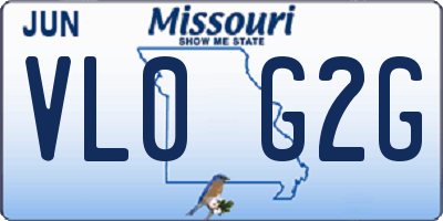 MO license plate VL0G2G