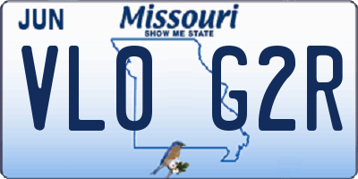 MO license plate VL0G2R