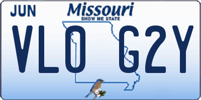 MO license plate VL0G2Y