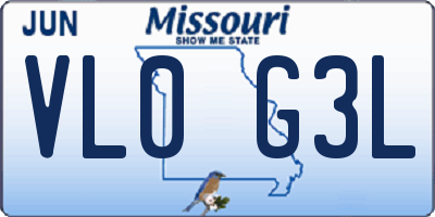 MO license plate VL0G3L