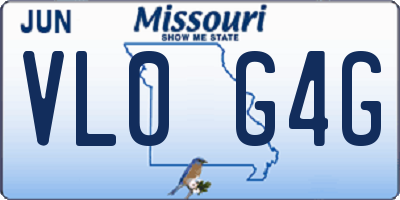 MO license plate VL0G4G