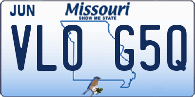 MO license plate VL0G5Q