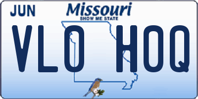 MO license plate VL0H0Q