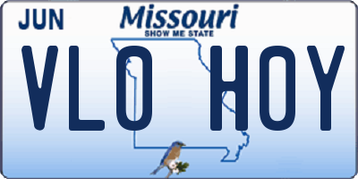 MO license plate VL0H0Y