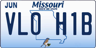MO license plate VL0H1B