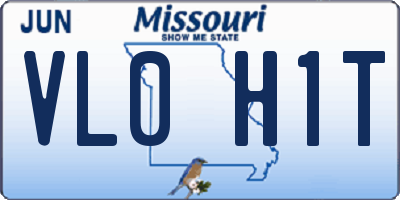 MO license plate VL0H1T